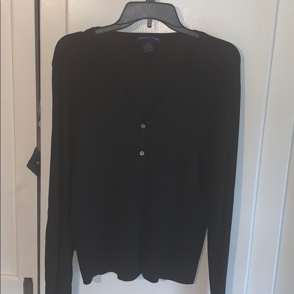 Classic black button down Cardigan